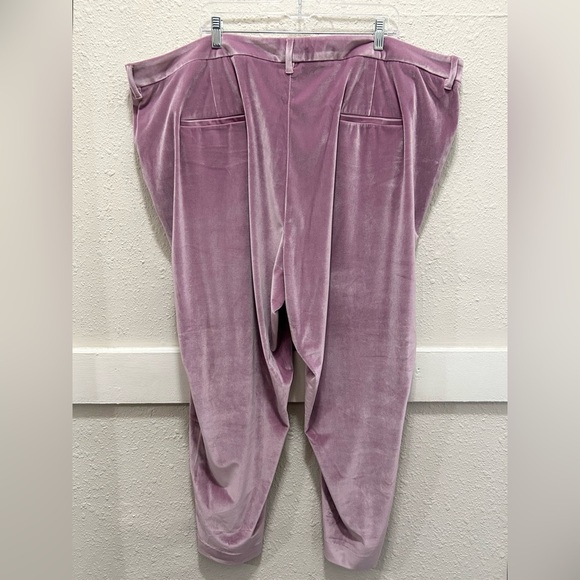 WILDFANG The Empower Velvet Slim Crop Pants in Mauve NWT 24W - Picture 6 of 7